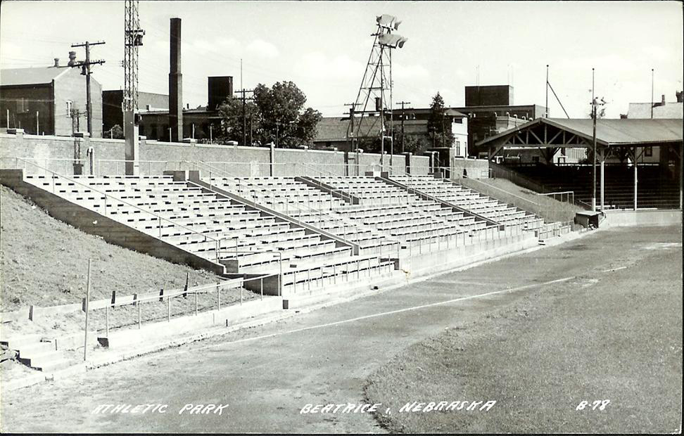 Beatrice baseball stadium 1930's with lights